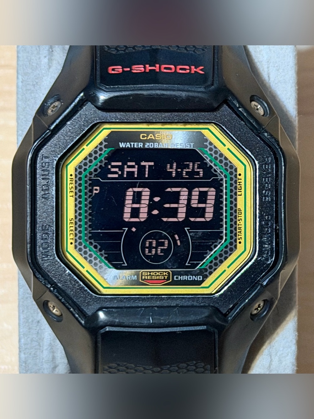 Casio G-Shock G-056RE-1 Slim Polygon Rastafarian Rasta Men's Digital Watch 056